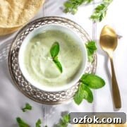 Authentic Indian Mint Chutney Recipe for Grilled Meats and Snacks 7 Indian mint sauce in a white bowl.