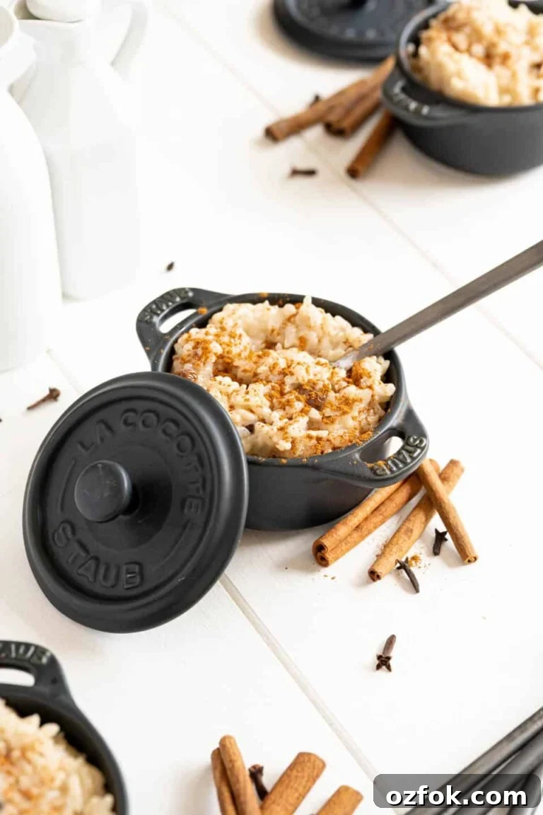 A bowl of coconut rice pudding