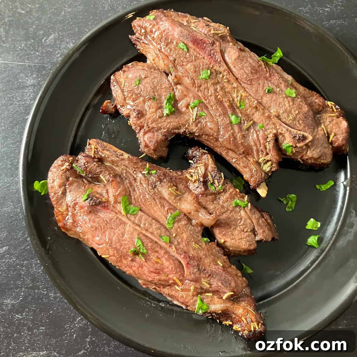 Crispy Air Fryer Lamb Shoulder Chops with Garlic Herb Rub 2 air fryer lamb shoulder chops