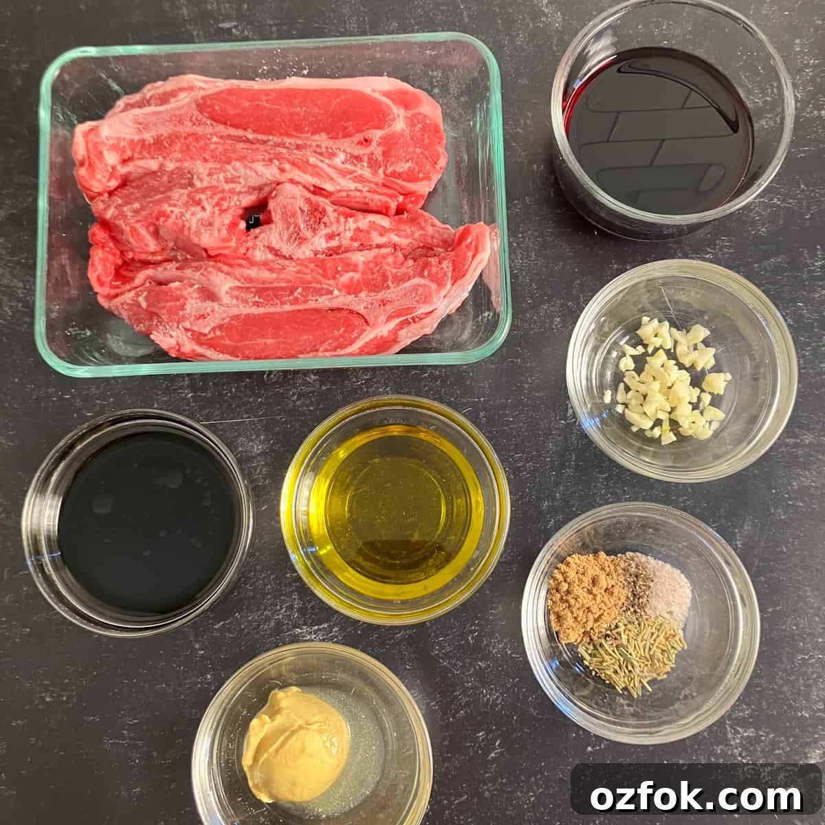 Crispy Air Fryer Lamb Shoulder Chops with Garlic Herb Rub 3 air fryer lamb shoulder chops ingredients