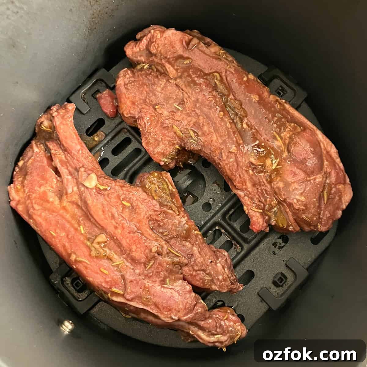 Crispy Air Fryer Lamb Shoulder Chops with Garlic Herb Rub 6 lamb shoulder chops in air fryer