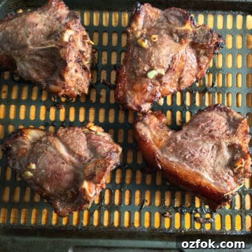 Crispy Air Fryer Lamb Shoulder Chops with Garlic Herb Rub 8 lamb chops in air fryer
