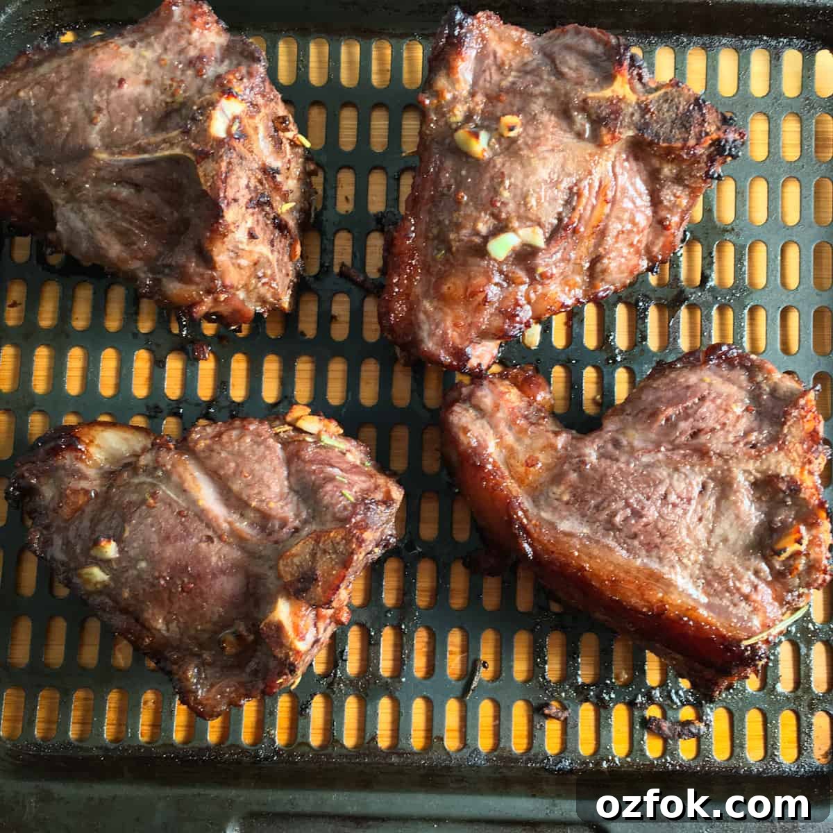 Crispy Air Fryer Lamb Shoulder Chops with Garlic Herb Rub 9 lamb chops in air fryer
