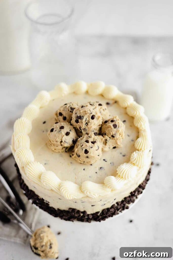 Cookie Dough Fudge Brownie Cake Recipe for Decadent Desserts 13 decorated cookie dough cake