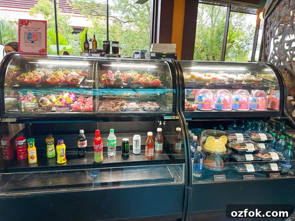 pastries and cold cooler area at Kona Island.