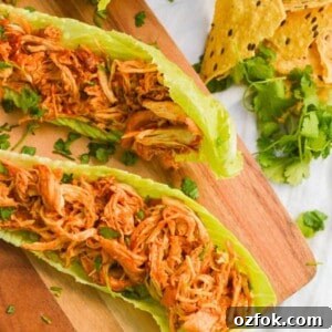Slow Cooker Shredded Chicken Tacos in Lettuce Wraps 5 Slow Cooker Chicken Taco Lettuce Wraps