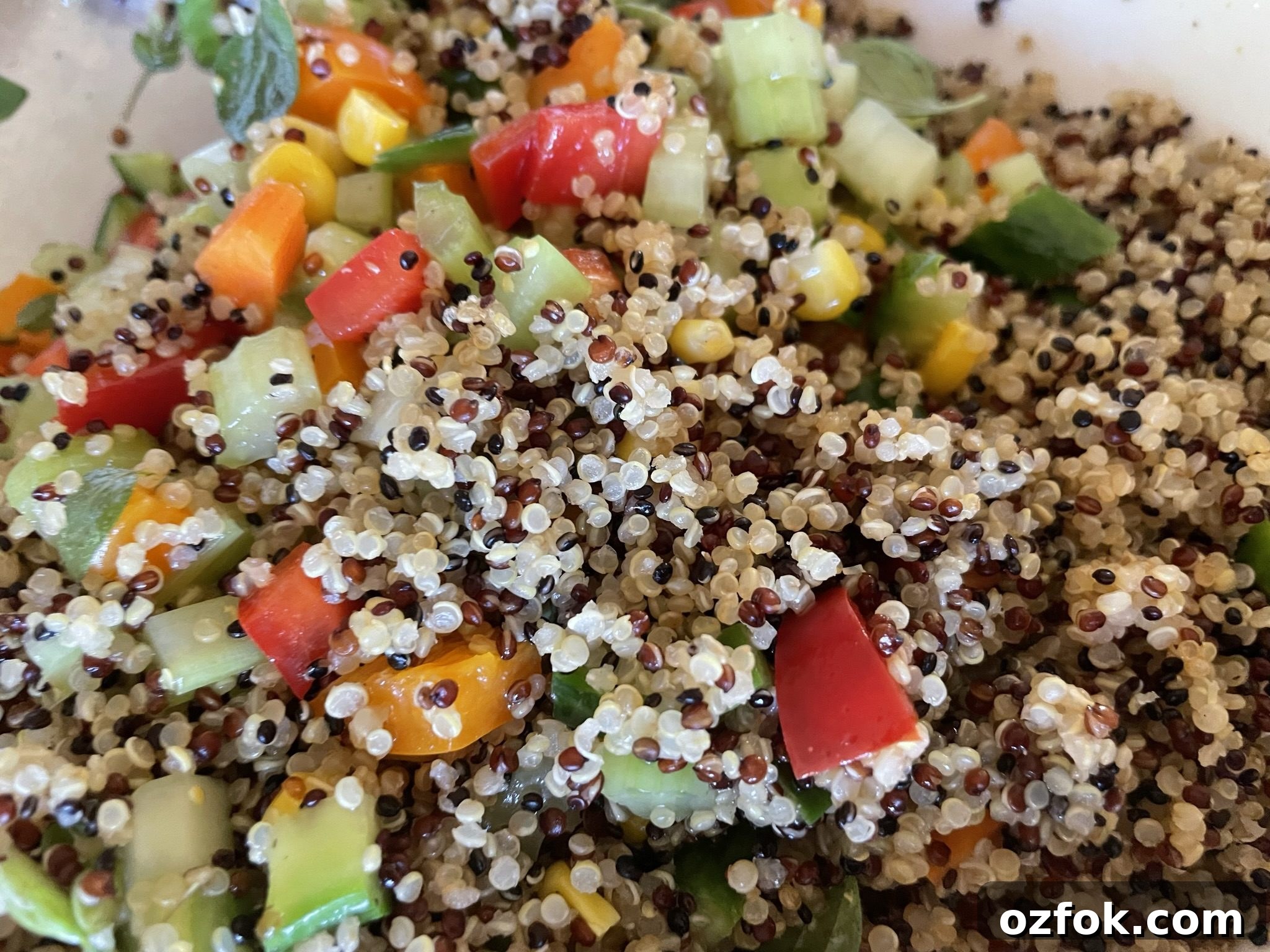 Tri-color quinoa with vegetables