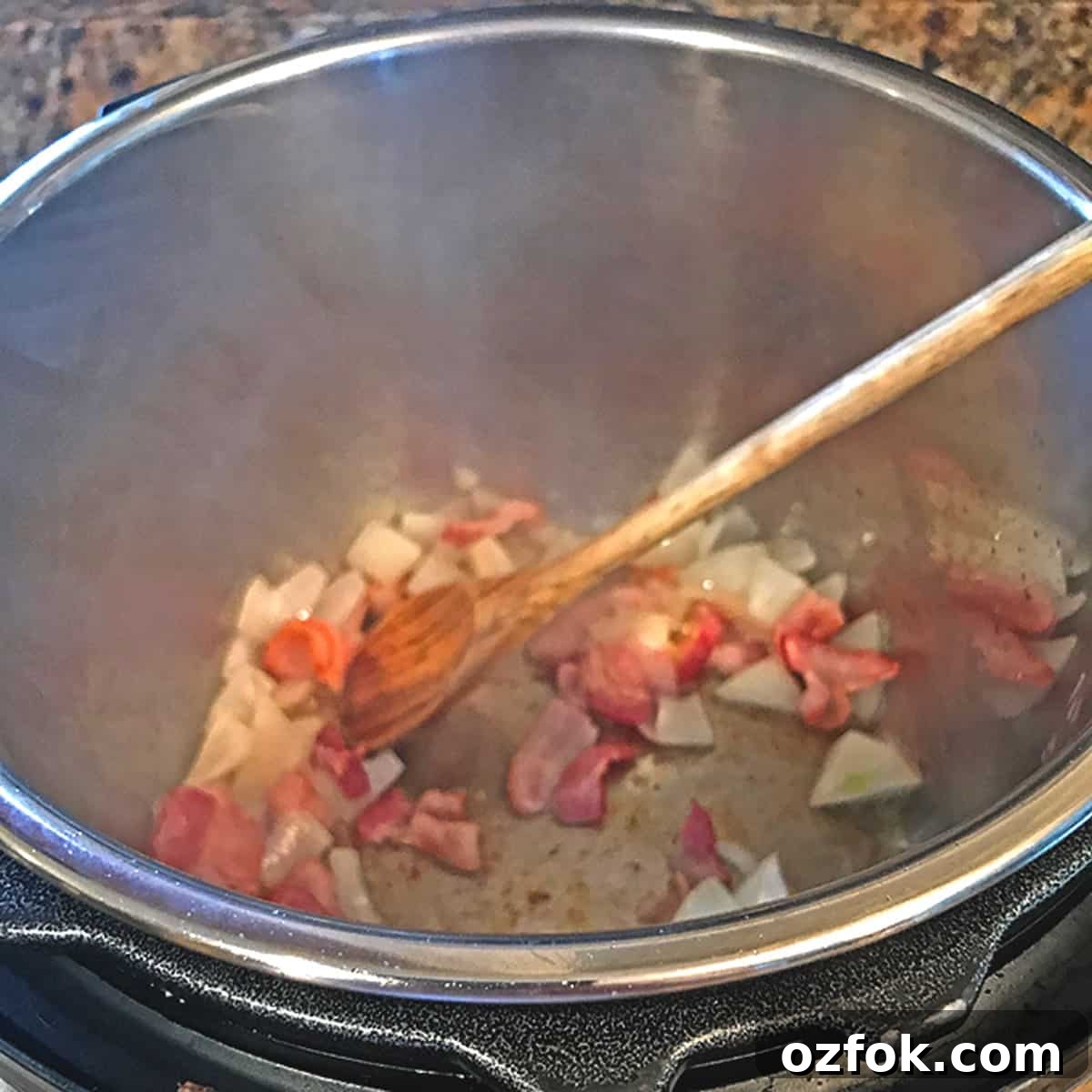 Sauteing onions and bacon in an Instant Pot