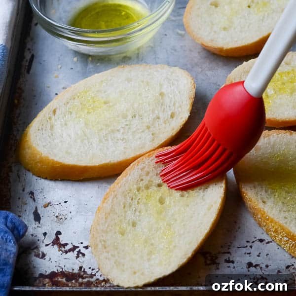 Calamari, Avocado & Grapefruit Bruschetta Recipe 5 French bread, olive oil, pastry brush.