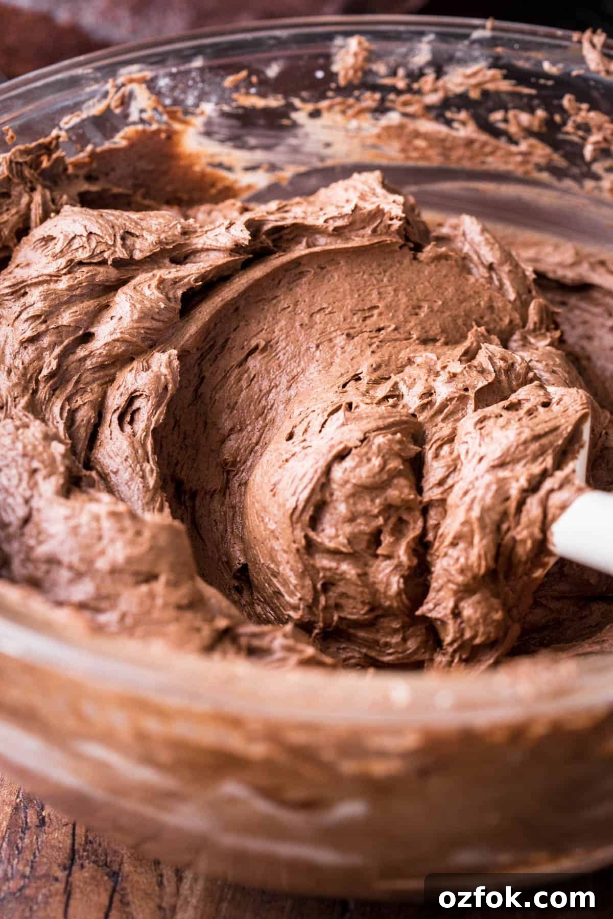Decadent Chocolate Fudge Buttercream Recipe for Perfect Cakes 3 Chocolate Buttercream covering a chocolate layer cake.