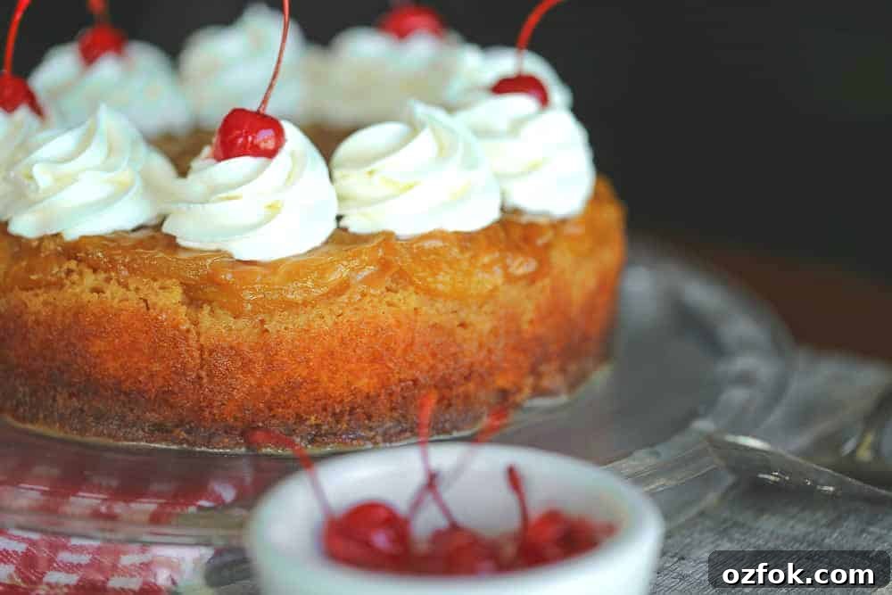 Fresh Pineapple Upside-Down Cake with Caramelized Pineapple Rings 2 Fresh Pineapple Upside Down Cake recipe homemade
