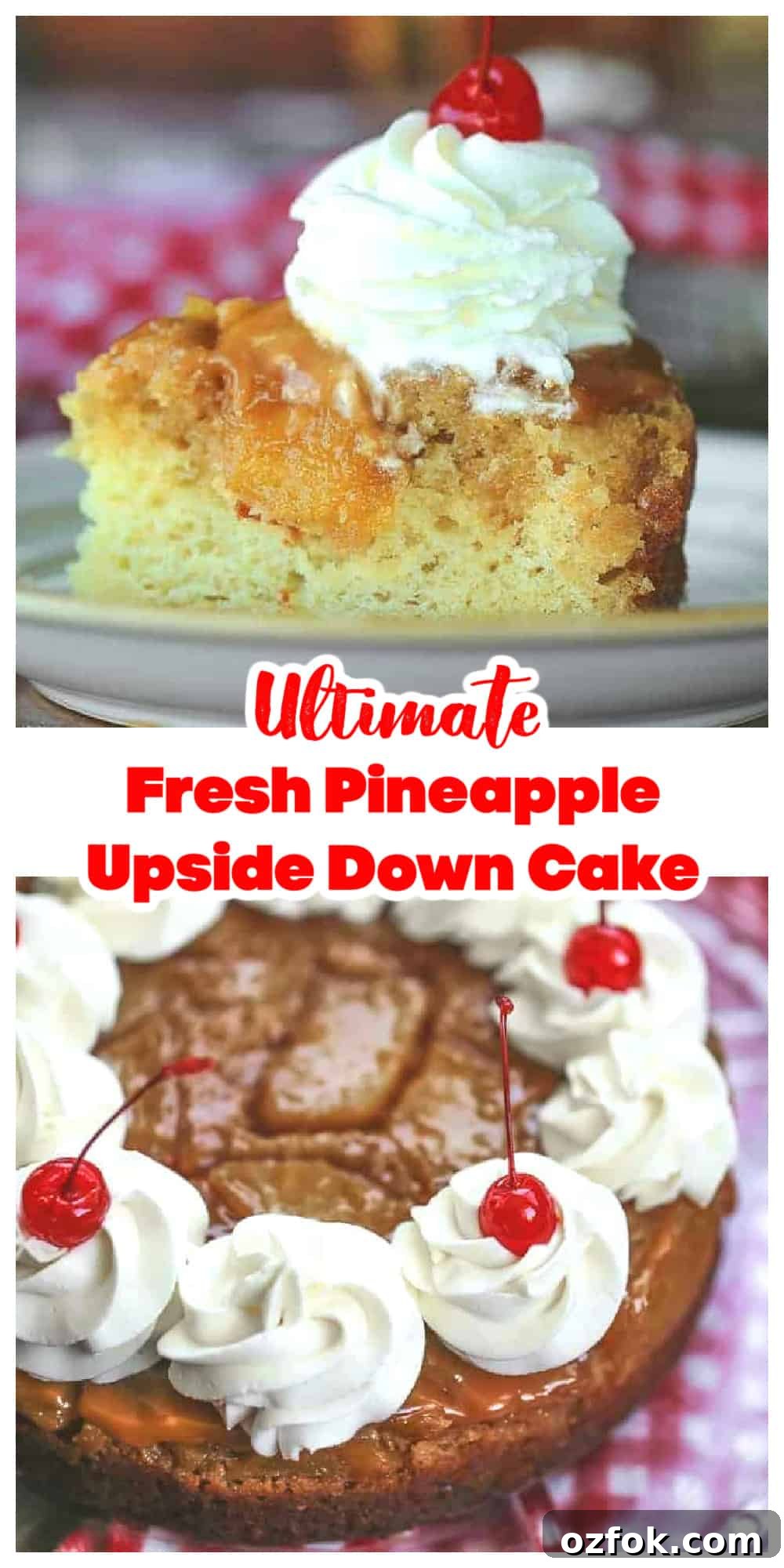 Fresh Pineapple Upside-Down Cake with Caramelized Pineapple Rings 9 summer dessert