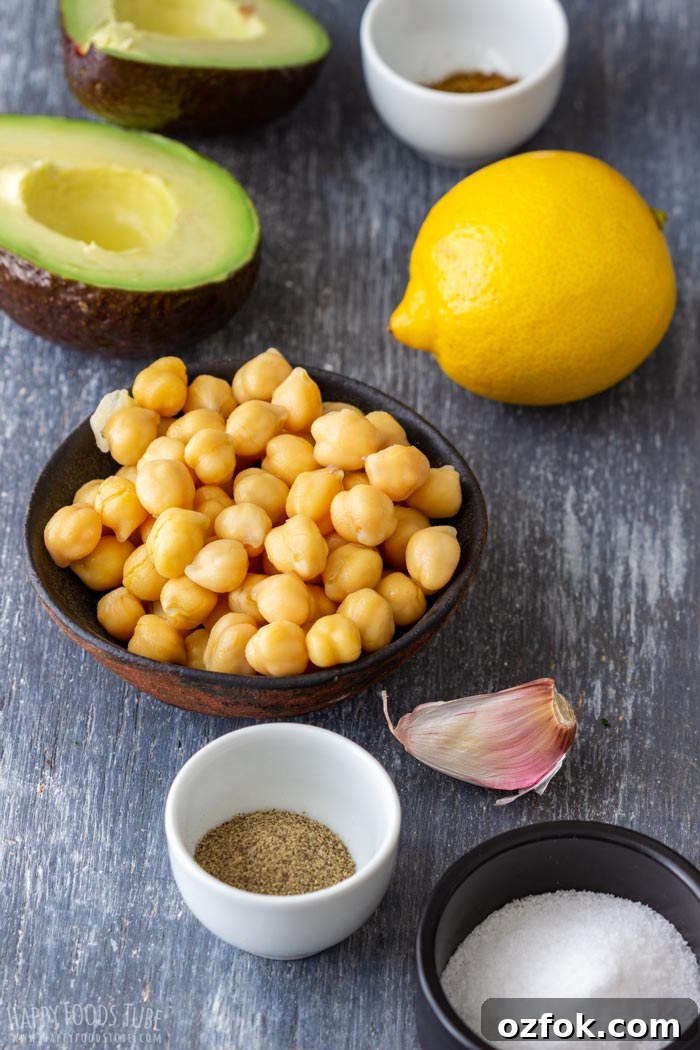 Avocado Hummus Without Tahini — Creamy, Nut-Free Dip 3 Avocado Hummus Ingredients