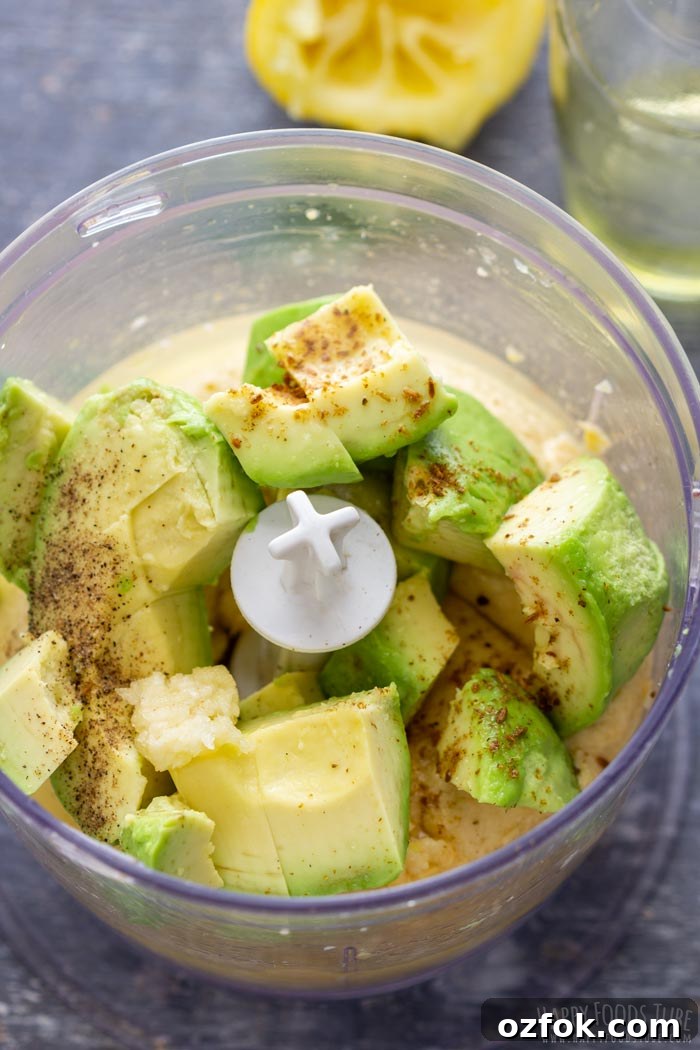Avocado Hummus Without Tahini — Creamy, Nut-Free Dip 6 How to make Avocado Hummus Step 3