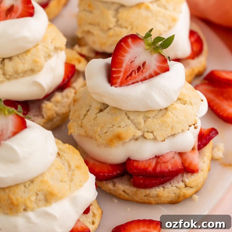 Vegan Strawberry Shortcake Recipe — Light, Creamy & Fresh 4 Vegan strawberry shortcake made with biscuits, sliced strawberries, and cream.