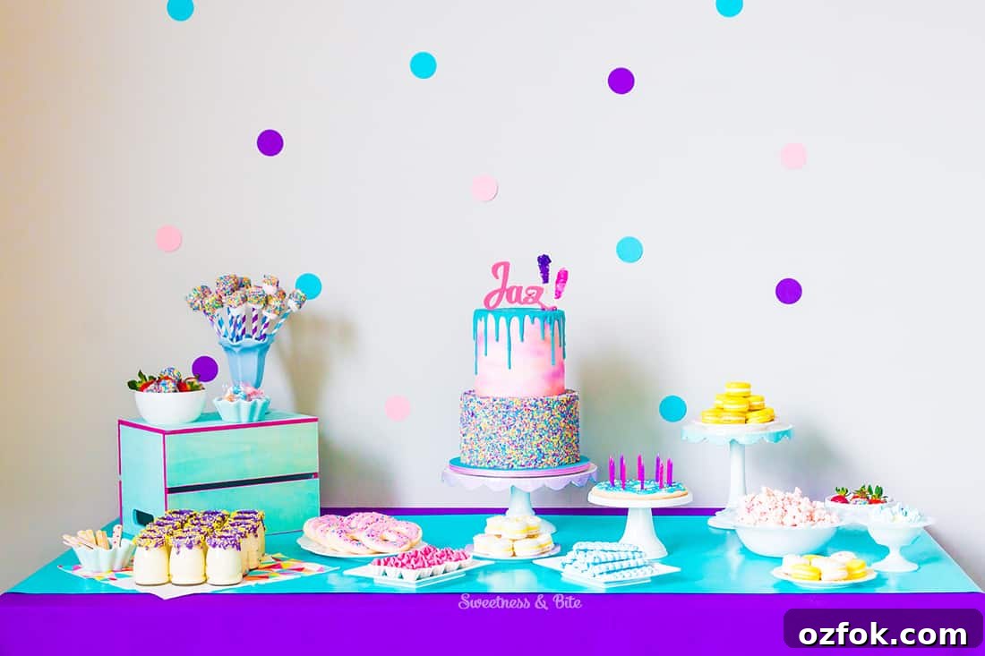 Sprinkle Cake Tumblr and Sprinkles Party Table