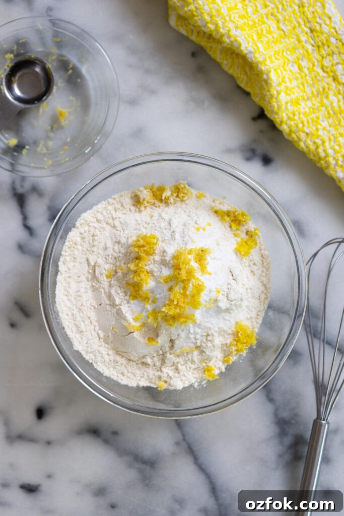 Lemon Rainbow Sprinkle Cookies Recipe — Bright Citrus Sugar Cookies 11 lemon zest in dry ingredients