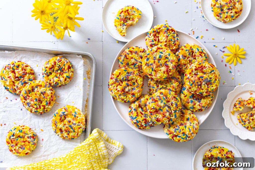Lemon Rainbow Sprinkle Cookies Recipe — Bright Citrus Sugar Cookies 6 Lemon Rainbow Sprinkle Cookies for Pixel