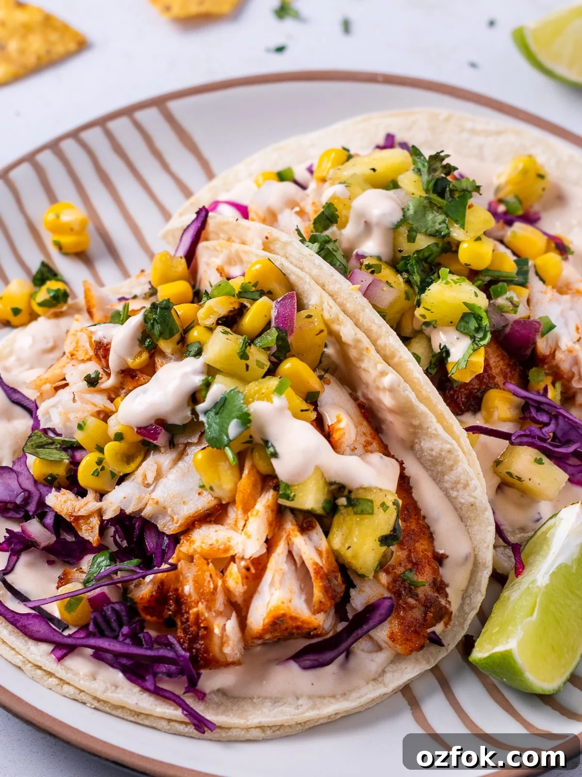 Chipotle Lime Sauce Recipe for Grilled Meats and Tacos 6 blackened mahi mahi tacos with pineapple salsa and chipotle lime sauce