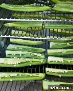 Homemade Jalapeño Salt Recipe for Bold, Spicy Flavor 6 Jalapeños on dehydrator trays