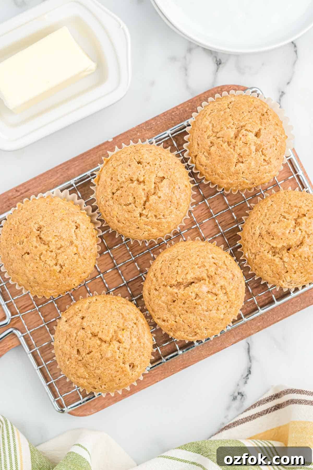 Moist Applesauce Muffins with Warm Cinnamon Sugar Topping 11 applesauce muffins on a wire rack