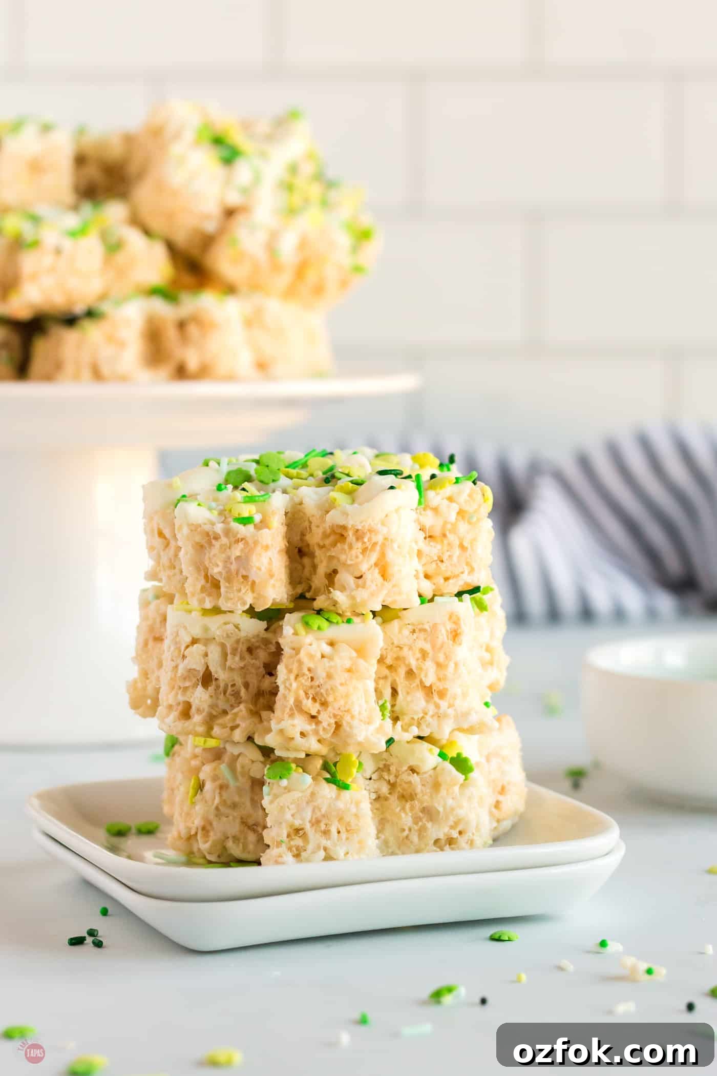 shamrock rice krispie treats