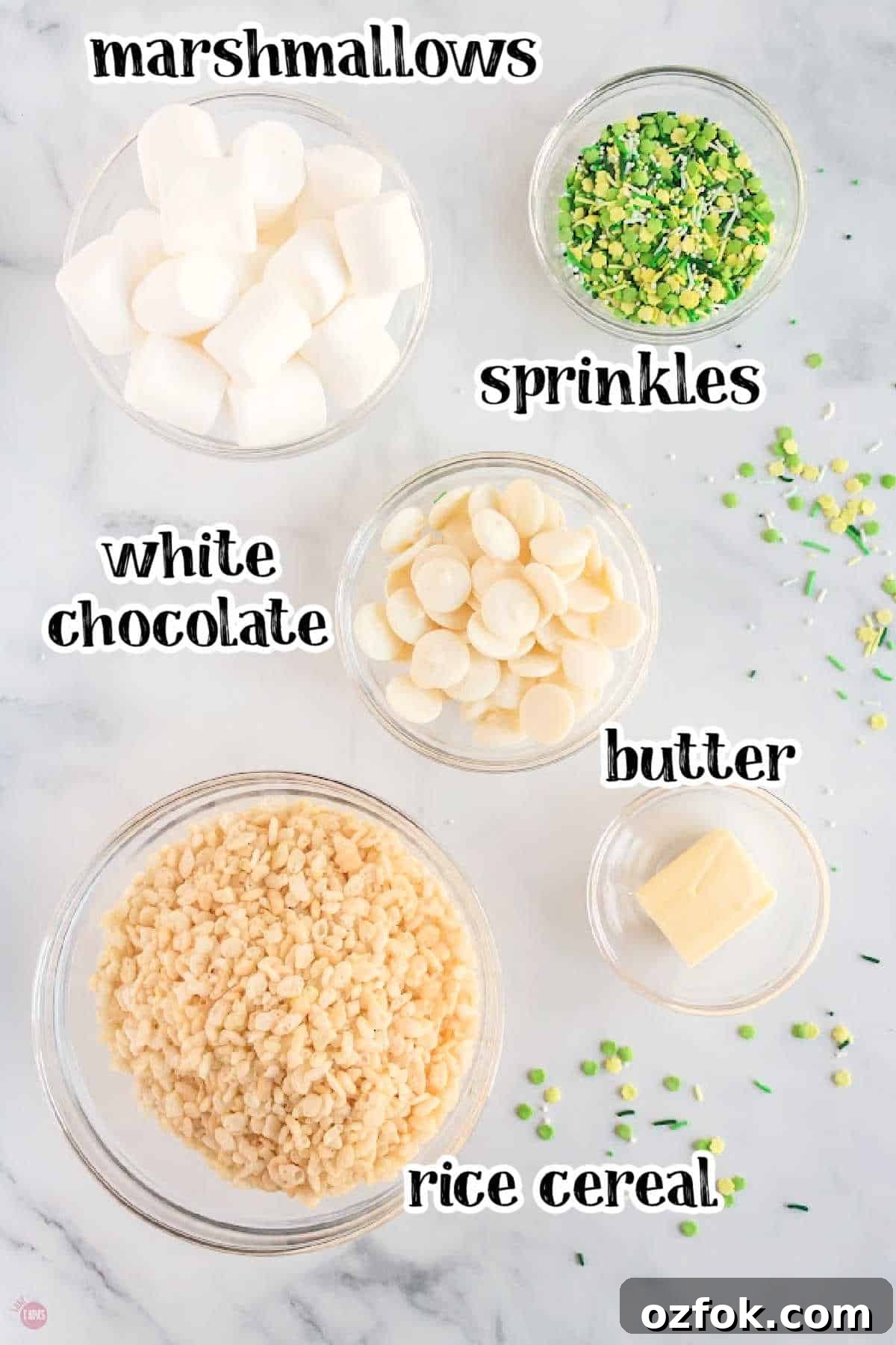 ingredients for shamrock treats