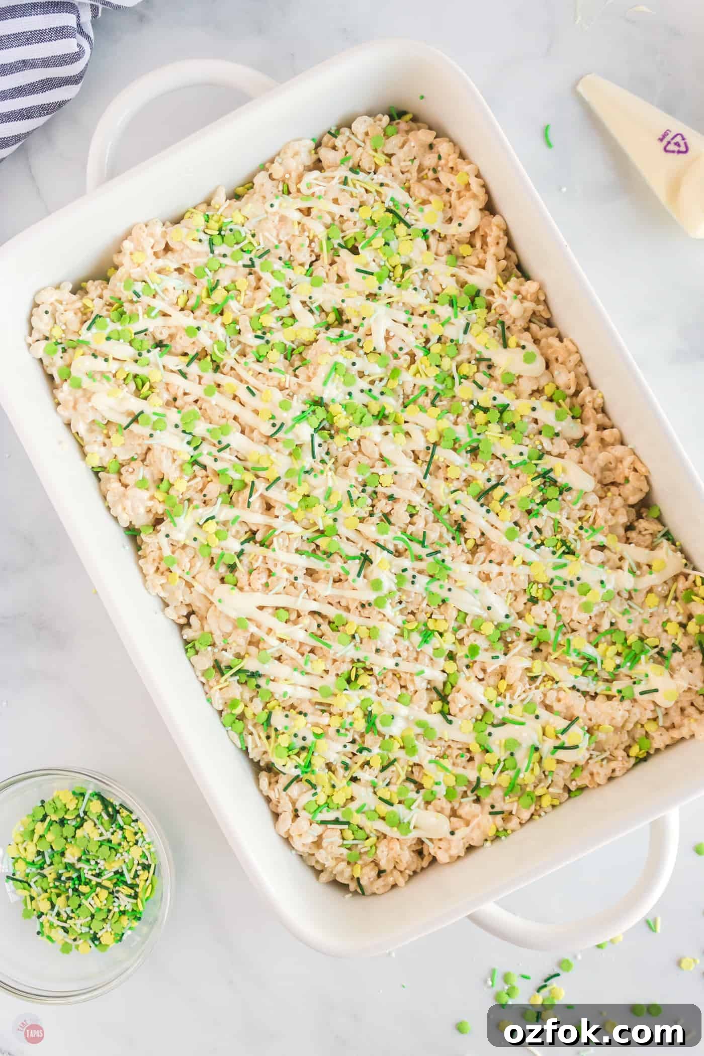 angled picture of casserole dish