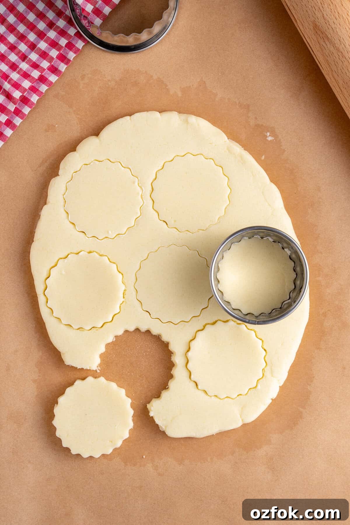 Buttery Gluten-Free Shortbread Cookies Recipe 8 Cut out the shortbread shapes - you can re-roll the dough as much as needed.