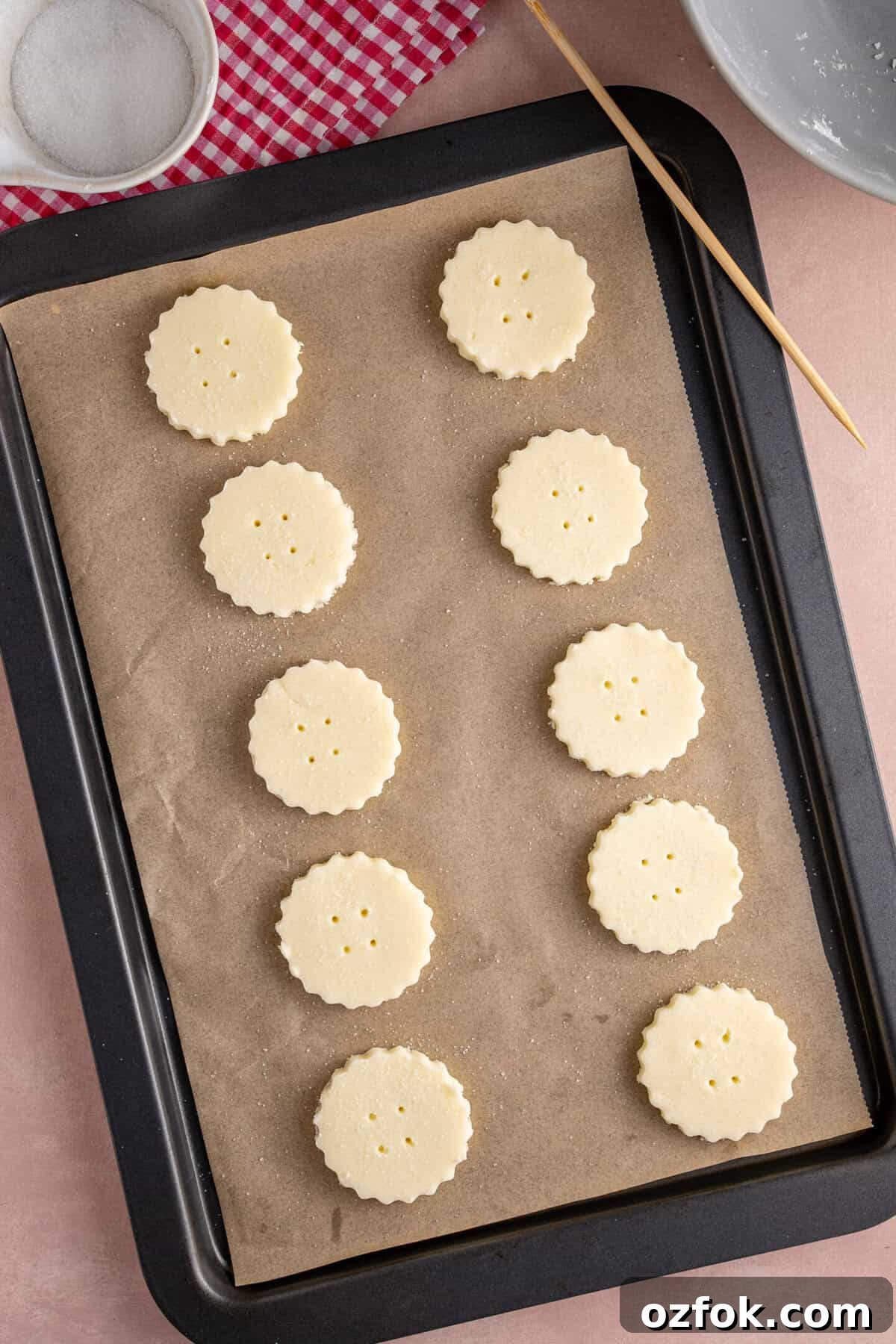 Buttery Gluten-Free Shortbread Cookies Recipe 9 Chill the shortbread on a baking tray before baking.