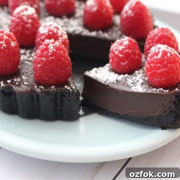 Raspberry Bailey's Chocolate Tart Recipe for Decadent Dessert 6 Raspberry chocolate tart