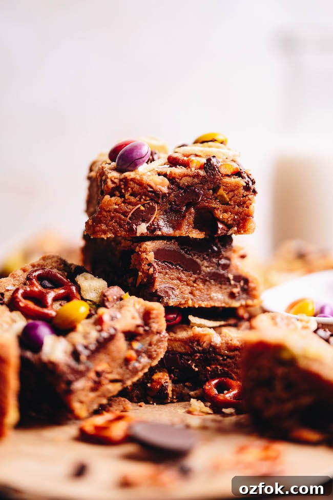 Ultimate Kitchen Sink Cookie Bars Recipe — Loaded with Mix-Ins 3 Mix-ins closeup