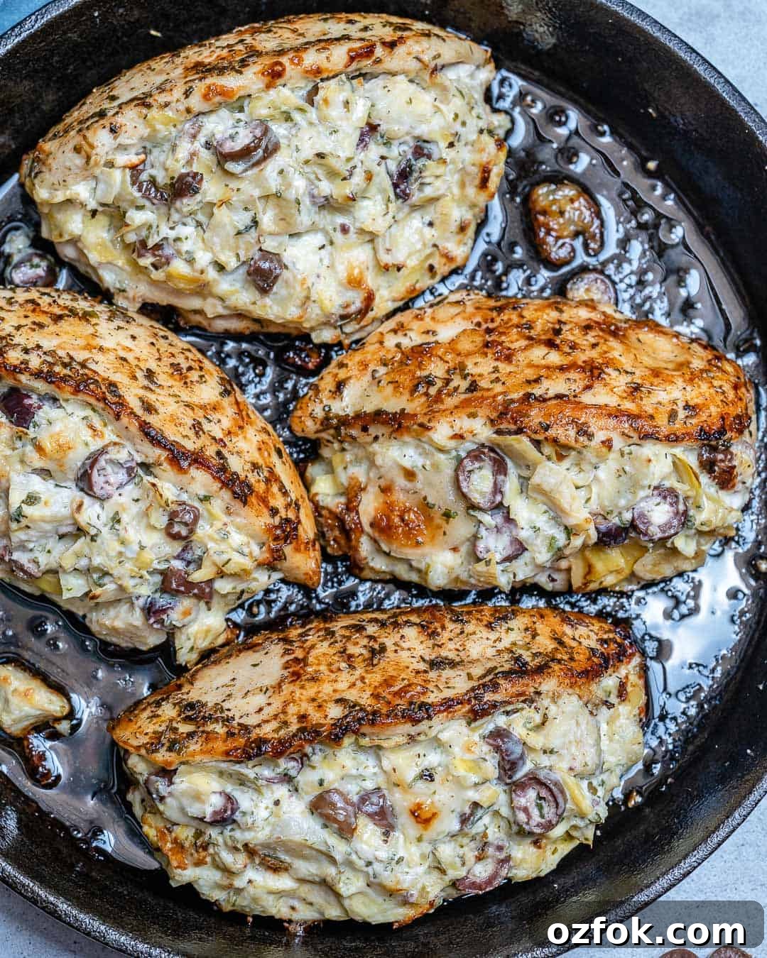 Creamy Artichoke and Olive Stuffed Chicken Recipe 5 how to cook stuffed chicken