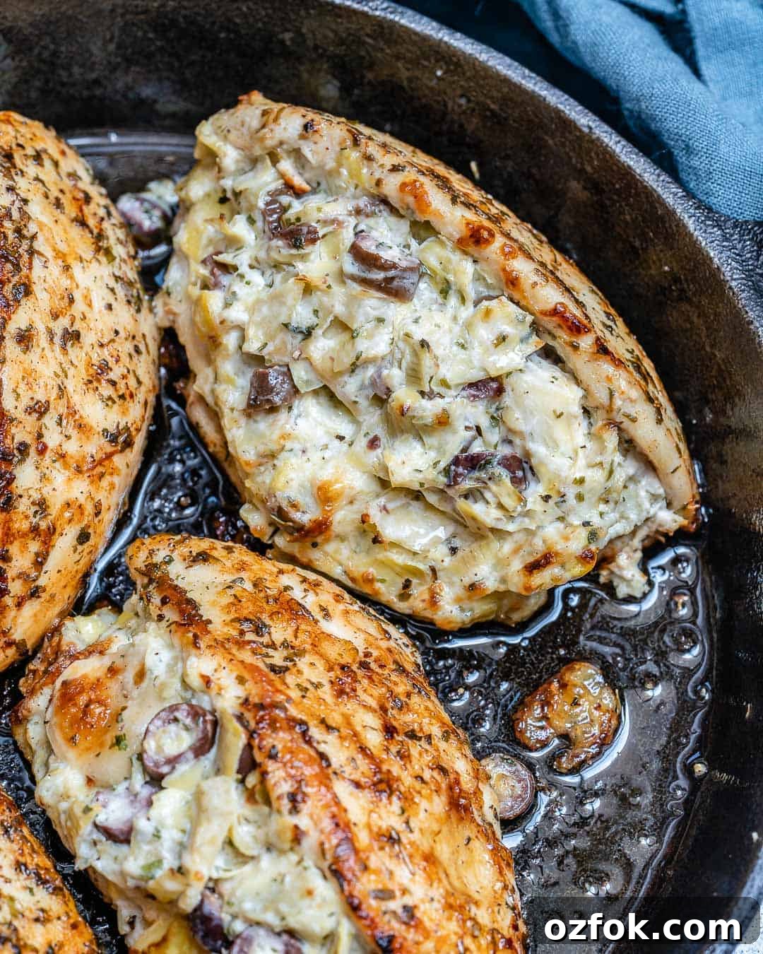 Creamy Artichoke and Olive Stuffed Chicken Recipe 7 healthy stuffed chicken recipe with artichoke and olives