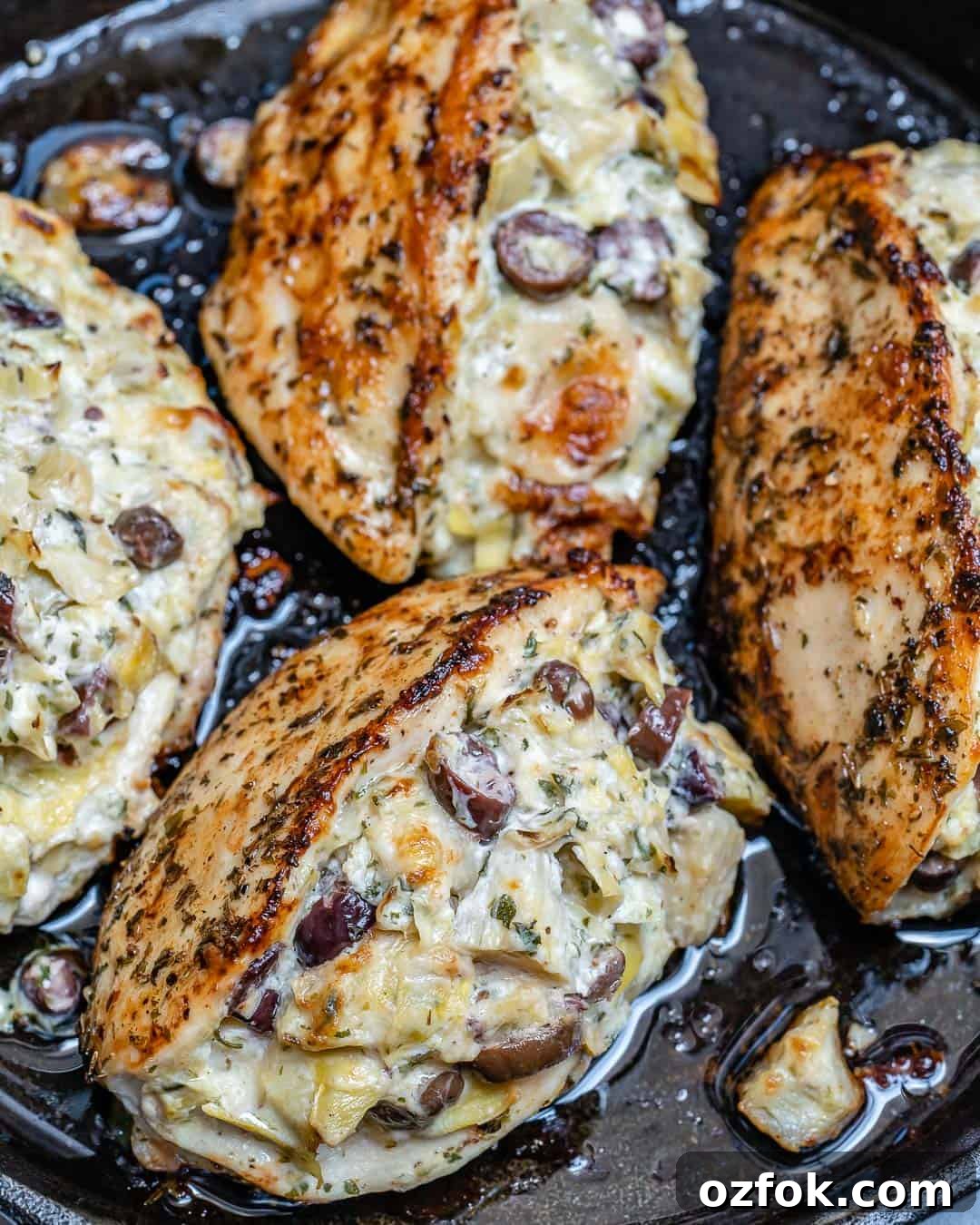 Creamy Artichoke and Olive Stuffed Chicken Recipe 8 Healthy chicken dinner recipe