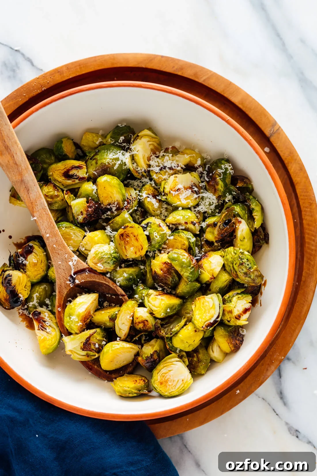 Crispy Oven-Roasted Brussels Sprouts with Balsamic Glaze 5 Roasted Brussels sprouts variation with parmesan