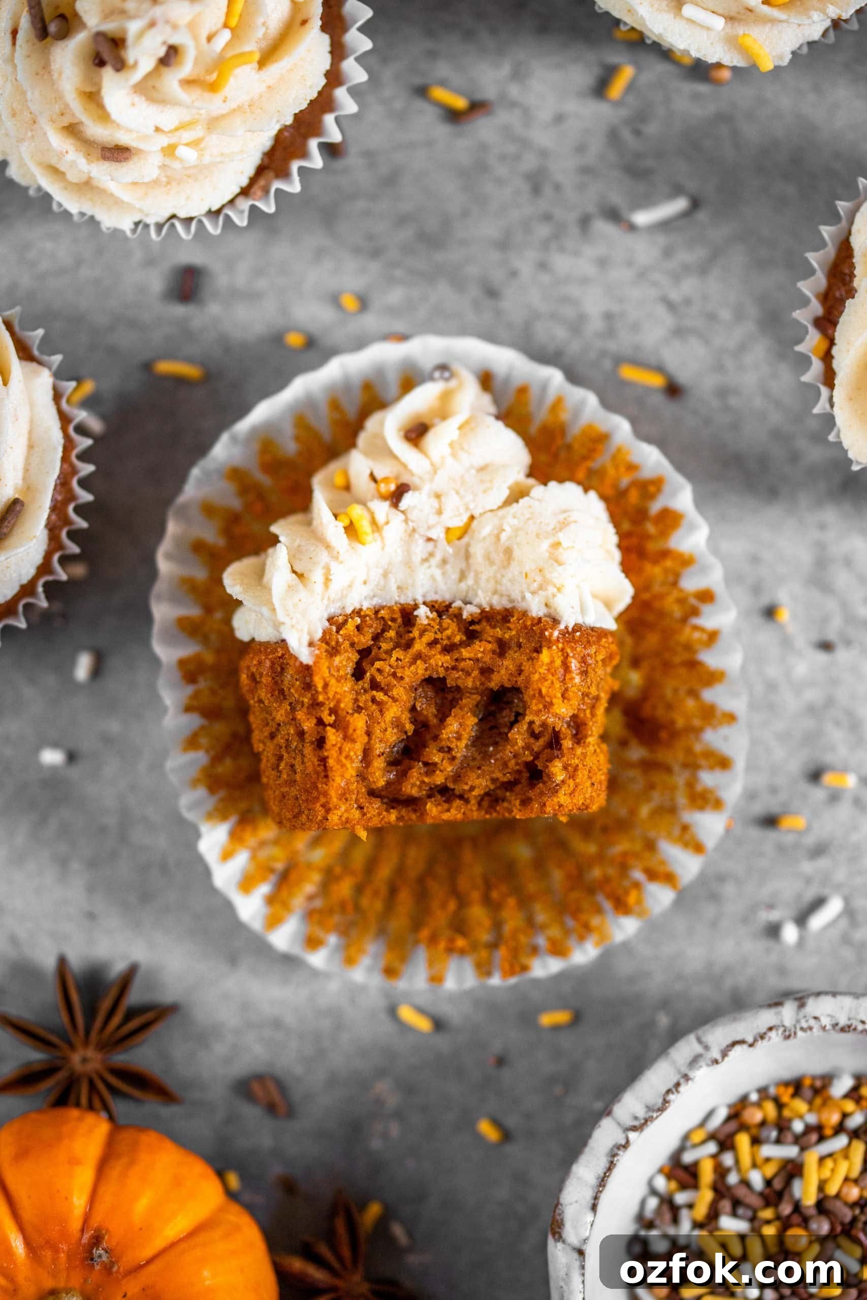 Pumpkin Spice Cupcakes with Maple Brown-Butter Frosting 8 Pumpkin Spice Cupcakes