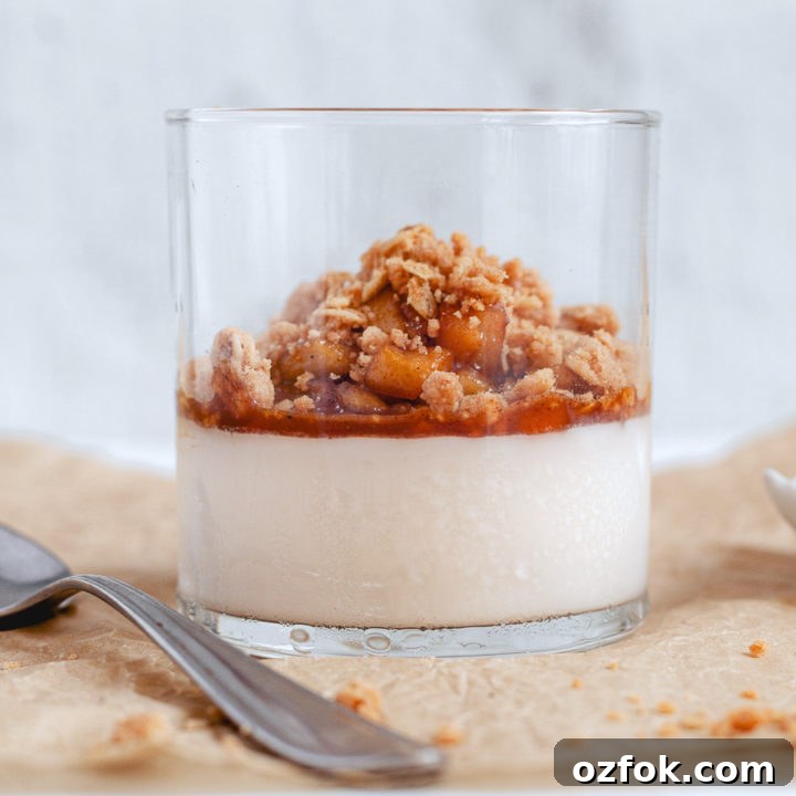 Gluten Free Cinnamon Apple Crumble Panna Cotta