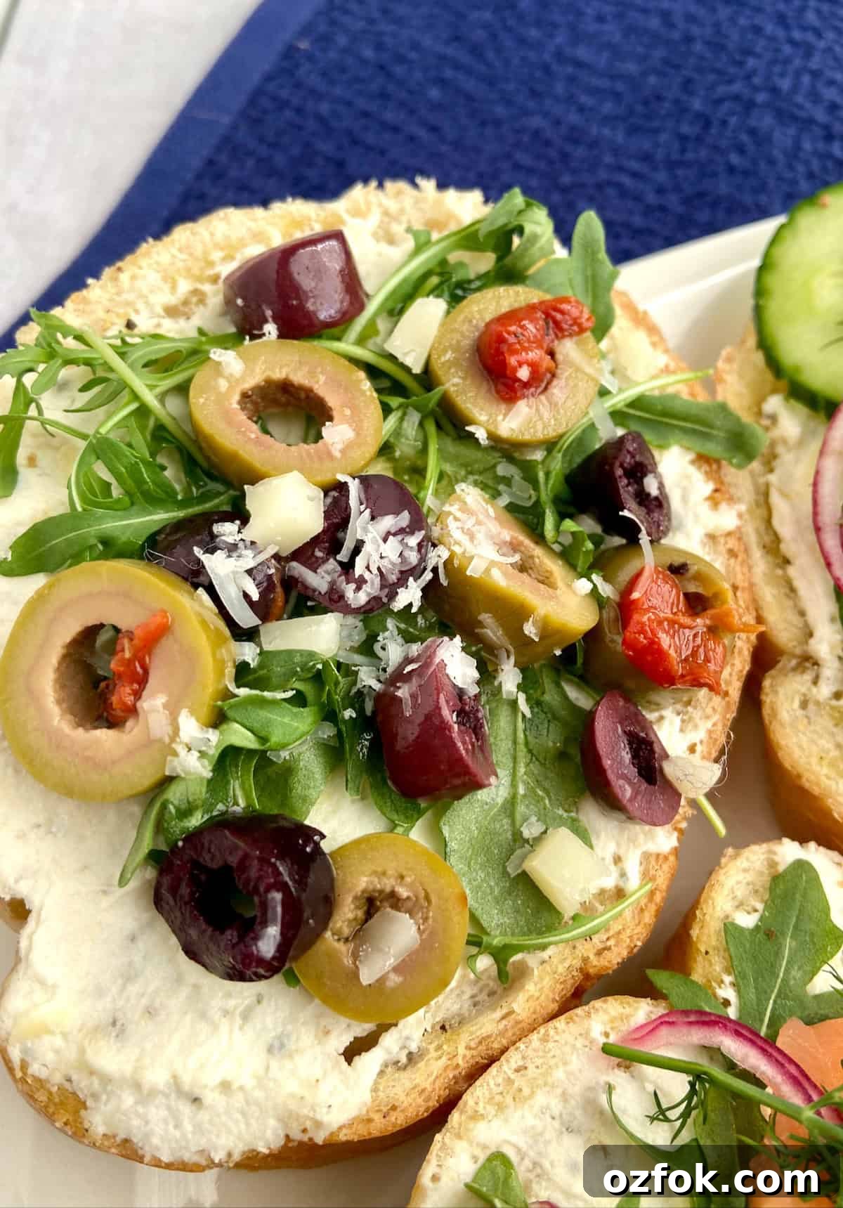 8 Flavorful Vegetarian Bruschetta Toppings for Every Occasion 7 Olives on toast.