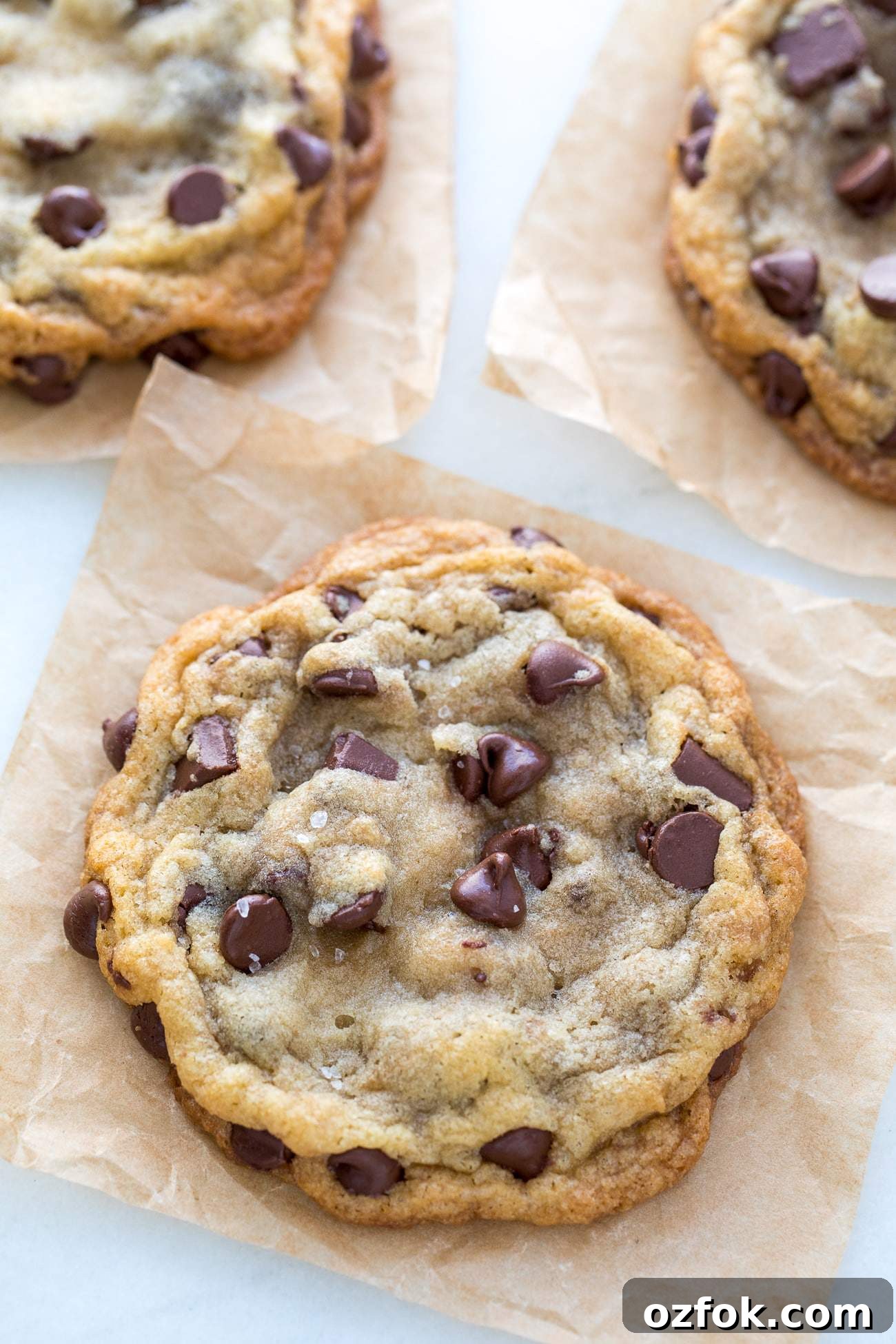 Chewy Chocolate Chip Cookies with Crisp Edges: Classic Recipe 7 Big, Soft, Chewy Chocolate Chip Cookies with Sea Salt