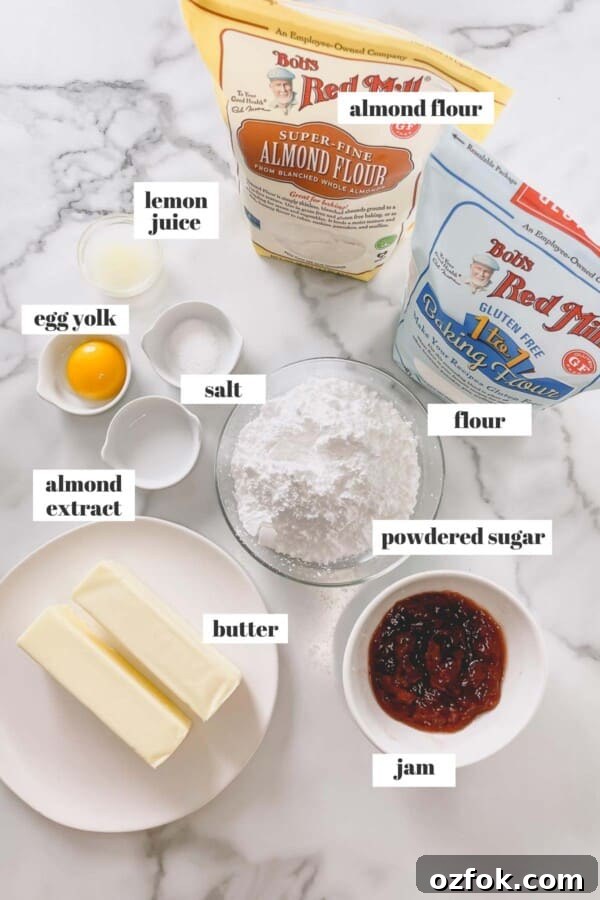 Classic Linzer Cookies Recipe: How to Make the Traditional Austrian Jam-Filled Biscuit 4 Linzer cookie ingredients.