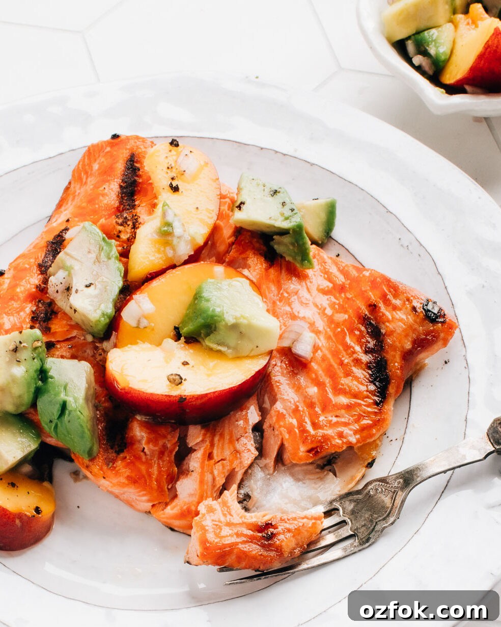 Moist Salmon Recipes That Stay Tender Every Time — Pro Tips Included 5 Grilled salmon topped with avocado salsa