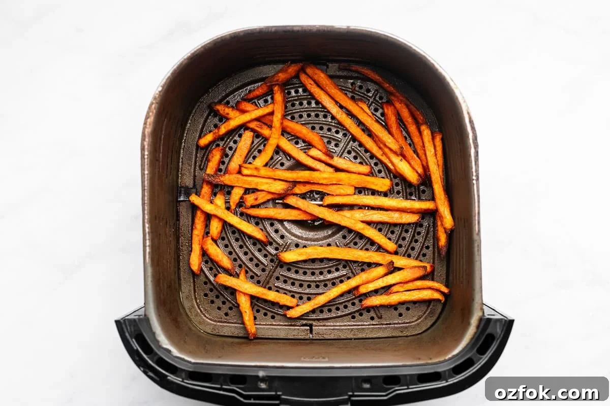 Crispy Air Fryer Frozen Sweet Potato Fries in Minutes 4 Crispy sweet potato fries