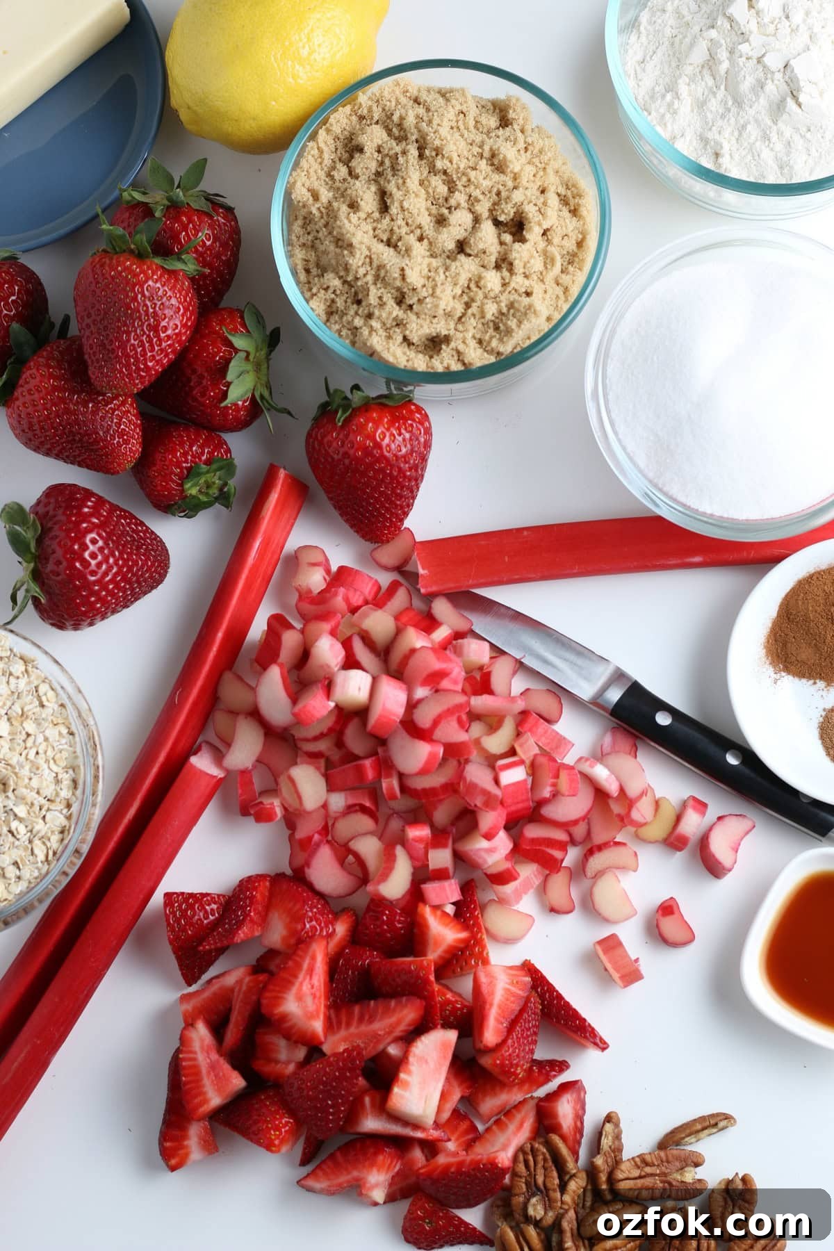 Strawberry Rhubarb Crisp ingredients Strawberry Rhubarb Crisp ingredients