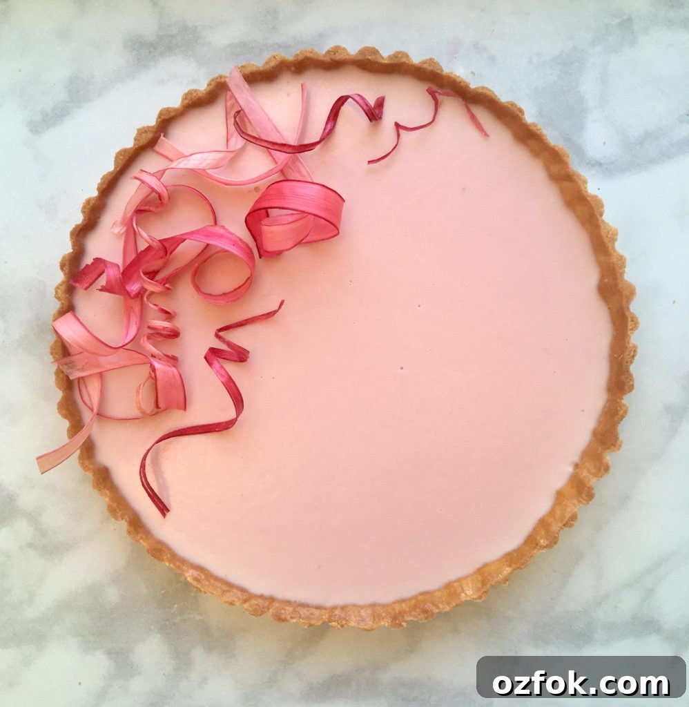 Rhubarb Panna Cotta Tart Recipe — Tangy Creamy Dessert 3 Rhubarb panna cotta tart