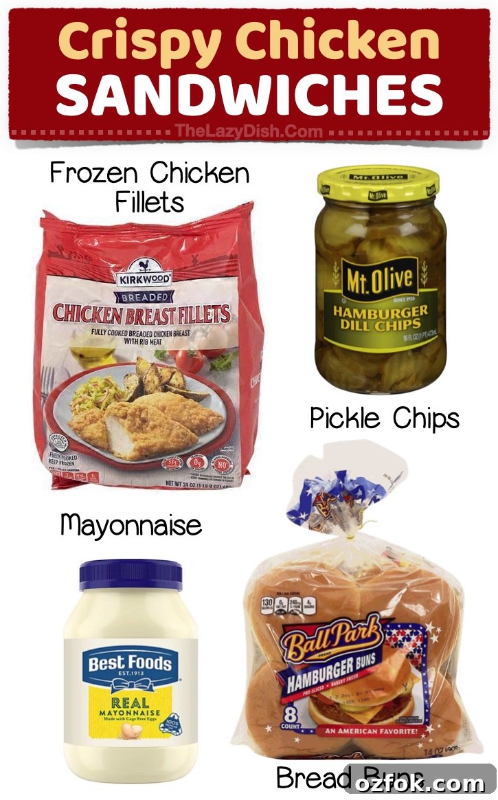 23 Quick Last-Minute Dinner Ideas for Busy Weeknights 11 Easy Crispy Chicken Sandwiches | A fun and easy weeknight meal for kids! If you're having a hard time finding quick meals to make your family, check out this list of simple things you can put together to make dinner fun and easy! Lots of store-bought food ideas for dinner.
