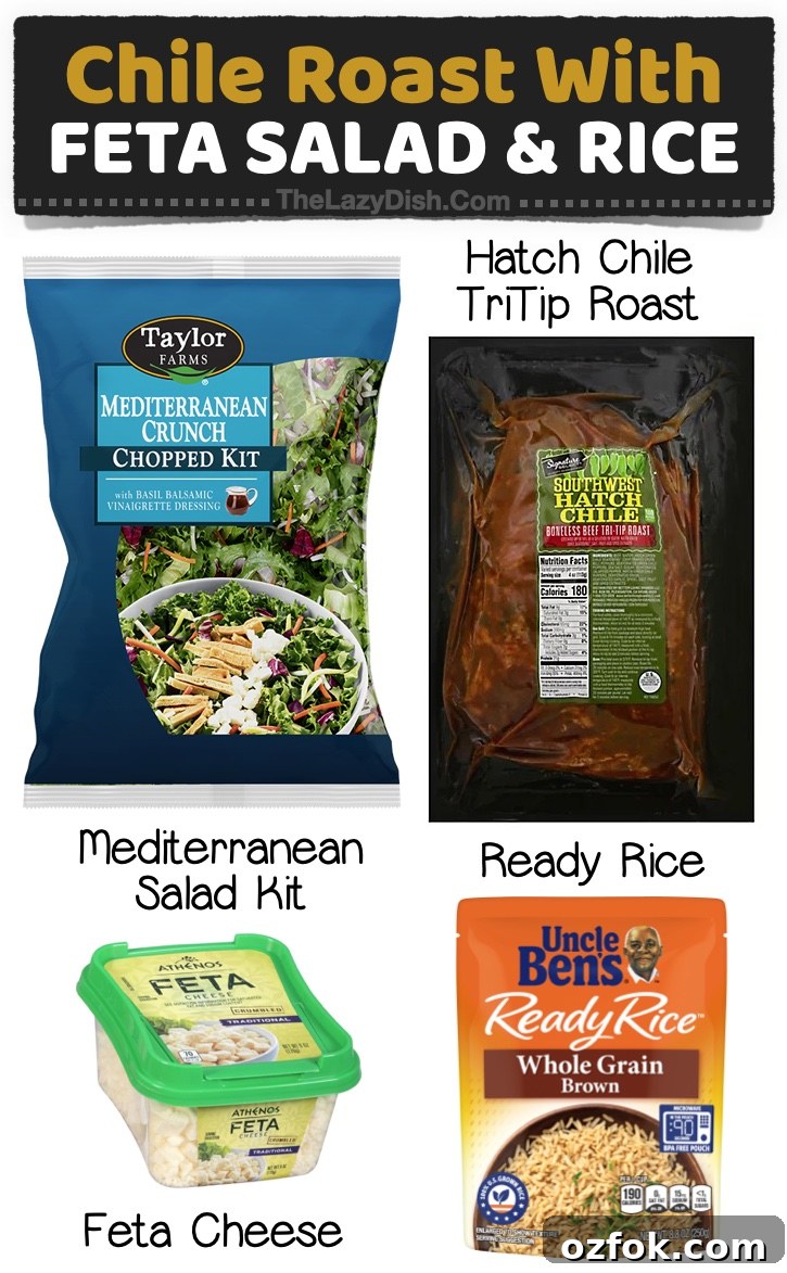 23 Quick Last-Minute Dinner Ideas for Busy Weeknights 20 Chile Roast with Feta Salad & Rice | A delicious and easy last minute dinner idea you can pick up on your way home from work!