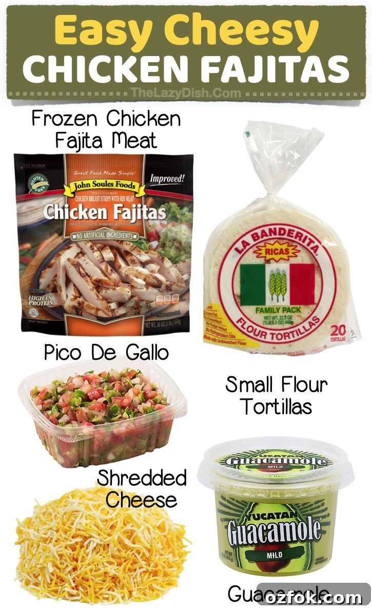 23 Quick Last-Minute Dinner Ideas for Busy Weeknights 21 Lazy Chicken Fajitas | Quick and easy dinner ideas to feed a family with kids! Lots of cheap and simple last minute meals you can pick up at the grocery store.