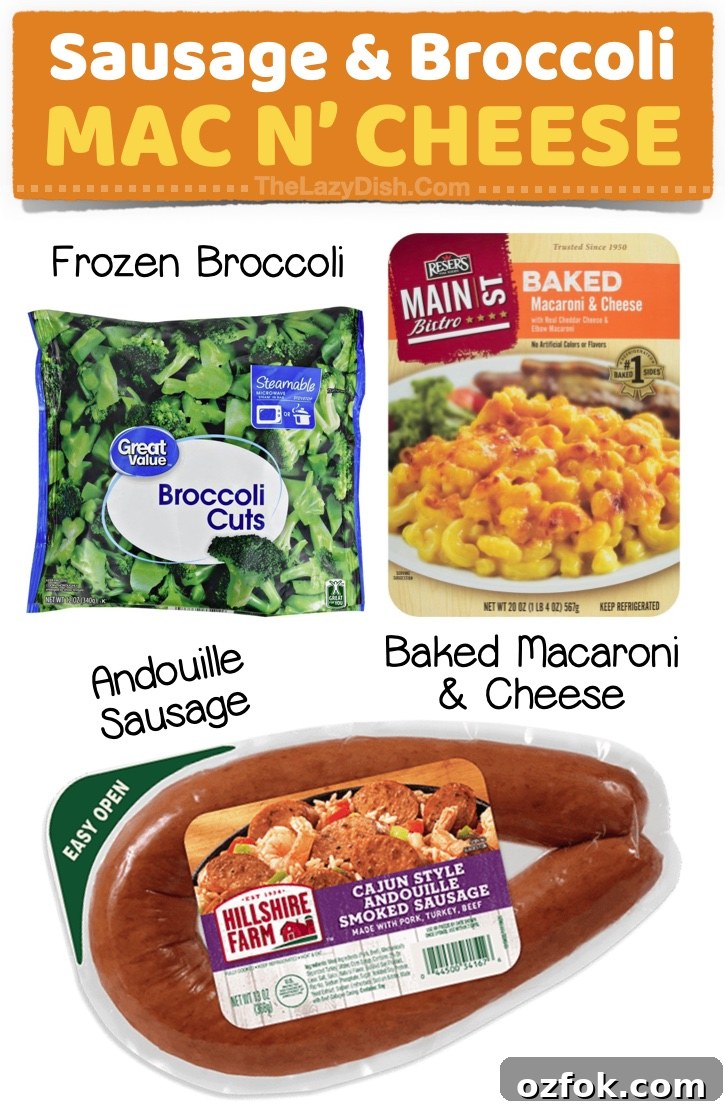 23 Quick Last-Minute Dinner Ideas for Busy Weeknights 24 Sausage & Broccoli Macaroni and Cheese | Looking for easy dinner ideas that are fast to make on busy school nights? Here is a list of my favorite last minute store-bought meals. Quick, easy, and budget friendly food!