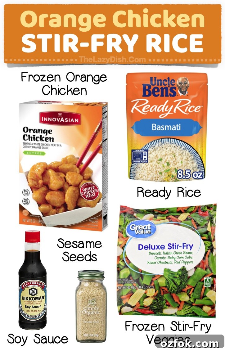 23 Quick Last-Minute Dinner Ideas for Busy Weeknights 9 Orange Chicken Stir-Fry Veggies & Rice | The best last minute dinner for your family! If you're trying to find easy meals that are effortless to make, check out this list of 23 store-bought dinner ideas!